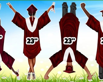 Yard Card Lawn Decor: Graduation  Party Props Decoration Backdrops Coro-last cutouts Sings Centerpieces (No Stakes or Stands Included)