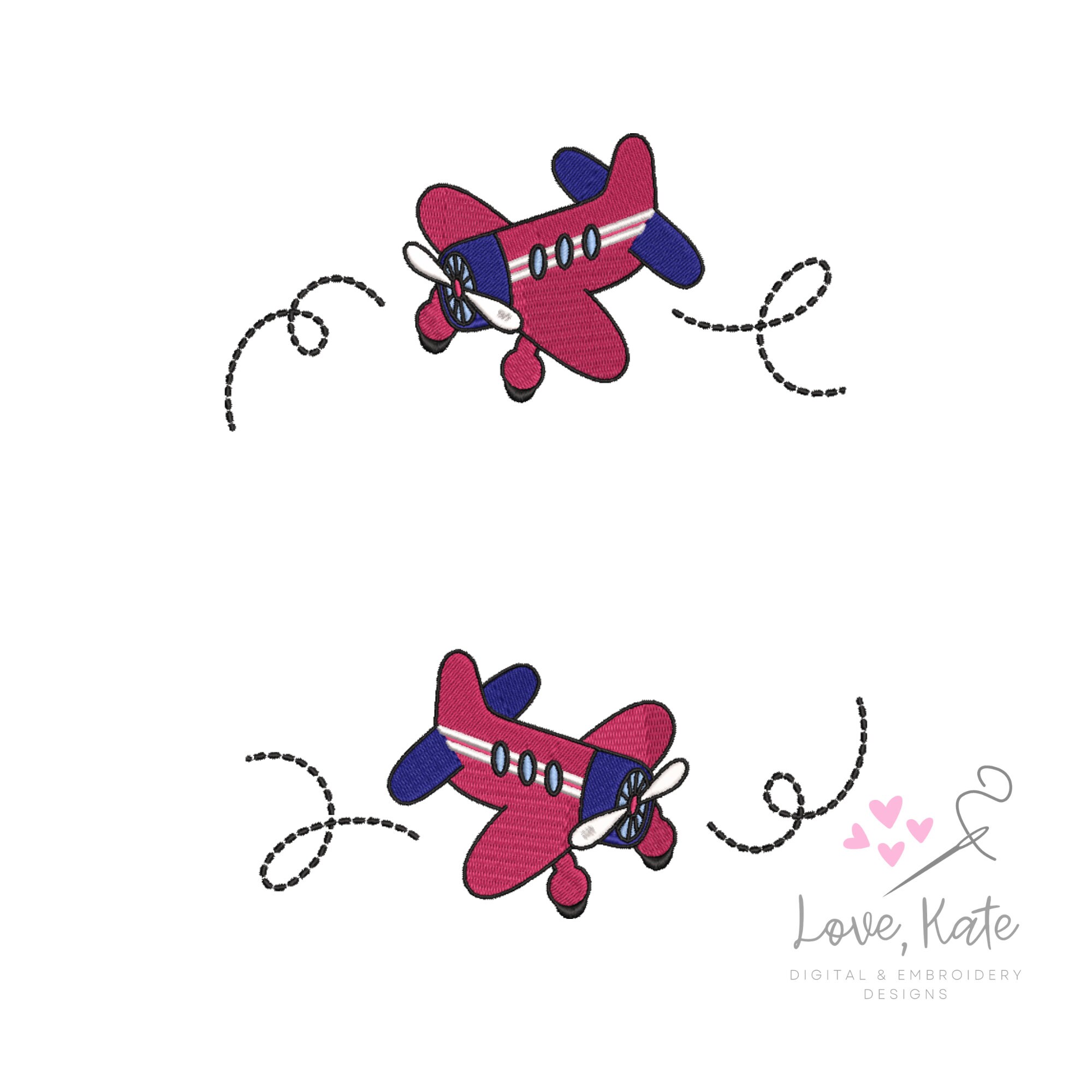 Airplane Embroidery Designs and Frame 3 Styles 4 Sizes Etsy