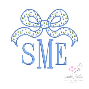The Beautiful Bow Applique Embroidery Design