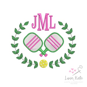 Pickleball Wreath Monogram