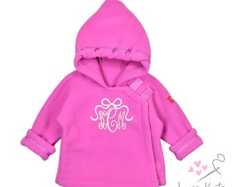 Monogrammed Fleece Widgeon Favorite Jacket | Bright Pink