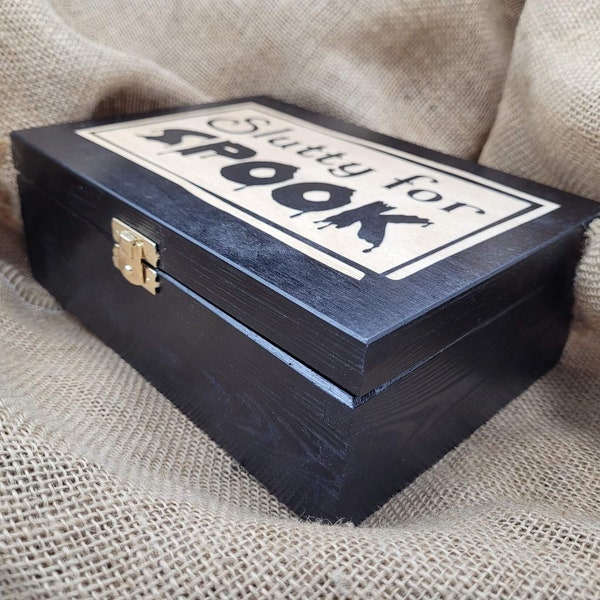 Spook, Decor box, wooden box, Gift, Halloween