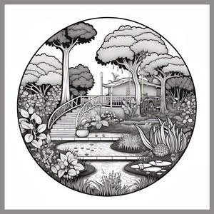 Garden Mindfulness Coloring Pages for Adults or Children. Printable - Etsy