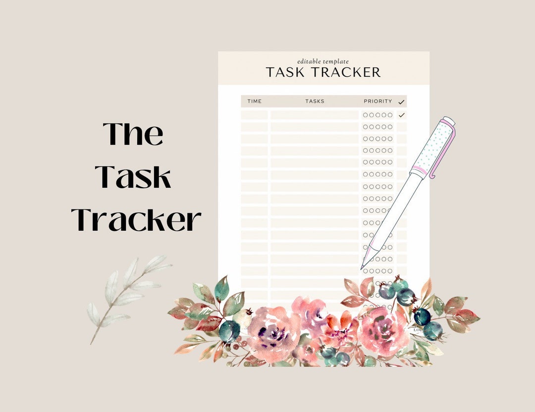 Task Tracker Template - Etsy UK