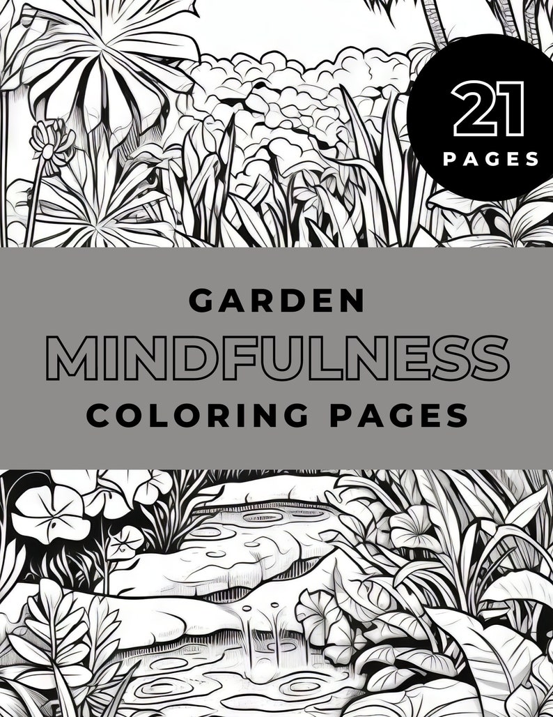 Garden Mindfulness Coloring Pages for Adults or Children. Printable - Etsy