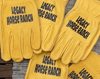 Personalized Leather Work Gloves, Customized Gardening Gloves, Gift for Men