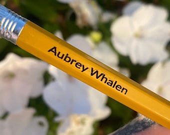 Engraved Kids Ticonderoga Pencils, Personalized Name, Custom School Supplies