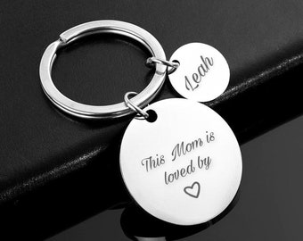 Personalized Keychain, Keychain With Message On It, Keychain For Her, Custom Keychain Engraved, Gift For Her, Keychain With Kids Names