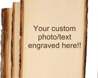 Personalized Engraved Photo on Wood, Wedding Anniversary Gift