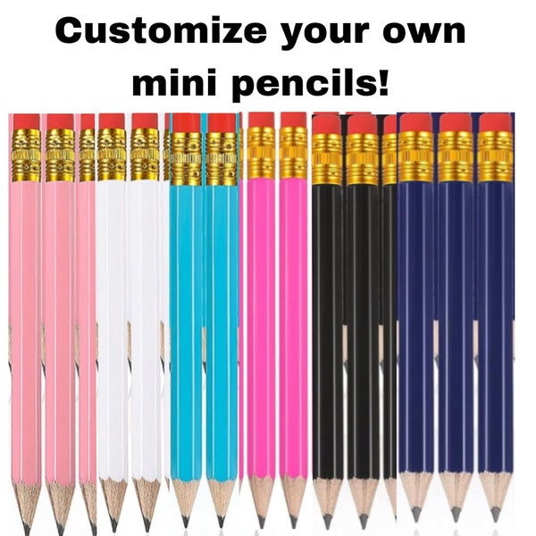 Personalized golf pencils, baby shower favors, favors for wedding, back to school, its a girl, engraved pencils, its a boy, bridal shower