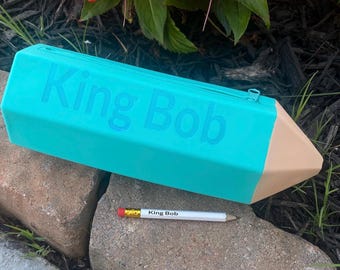 Personalized Pencil Jelly Pouch, Engraved Name Pencil Case
