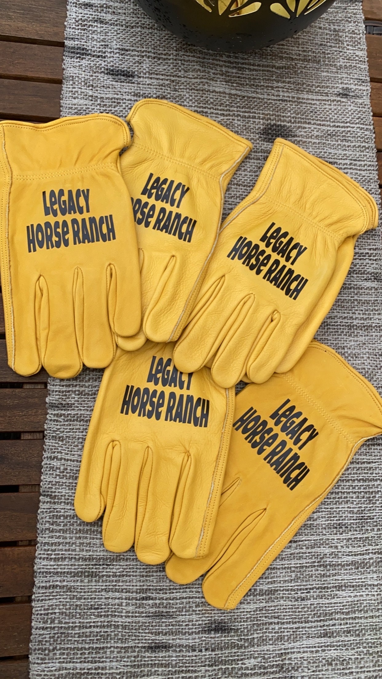 Personalized Leather Work Gloves, Gardening, Construction, Custom Vinyl Logo