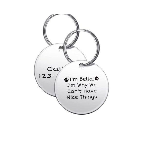 Dog Name Tag, Personalized Dog Tag, Engraved Dog Tag, Funny Dog Tag, I’m Lost Call My Mom So She Can Stop Ugly Crying, ID For Dogs & Cats