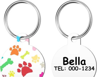 Personalized Pet ID Tag, Funny Dog & Cat Tag, Double Sided