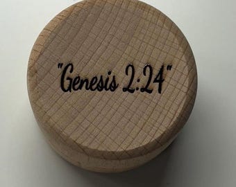 Engraved Wood Ring Box | Personalized Proposal, Wedding Gift