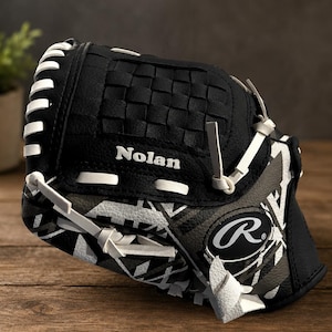 Personalized Kids Baseball Glove, Custom Name, Youth Utility Glove