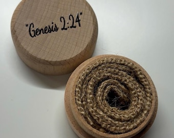 Personalized Wood Wedding Ring Box | Engraved Proposal Ring Holder