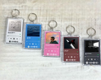 Custom Keychain, Song Keychain With Music, Scannable, Keychain With Your Photo And Music, Couple Music Keychain, Personalized Album Keychain