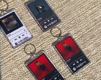 Custom Song Keychain, Personalized Photo & Music Gift