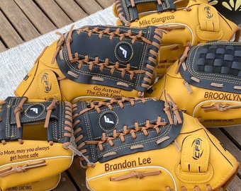 Personalized Engraved Baseball Mit, Baseball Glove With Name, Softball Glove With Custom photo Personalize Your Own Baseball Mit,Name On Mit