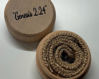 Engraved Wood Ring Box | Personalized Wedding Proposal