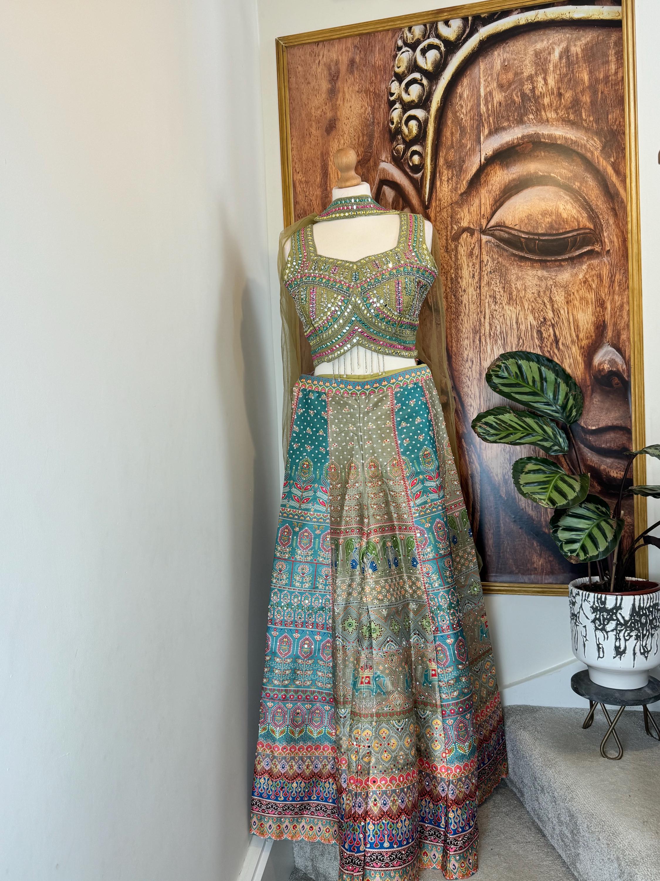 indian skirt and top set uk