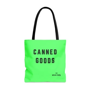 Green Itemized Can Bag