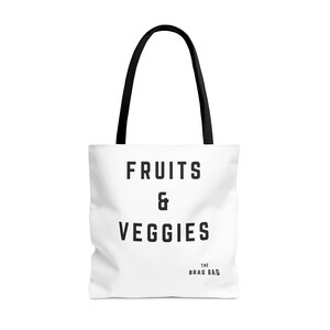 White Itemized Fruits & Veggies Bag