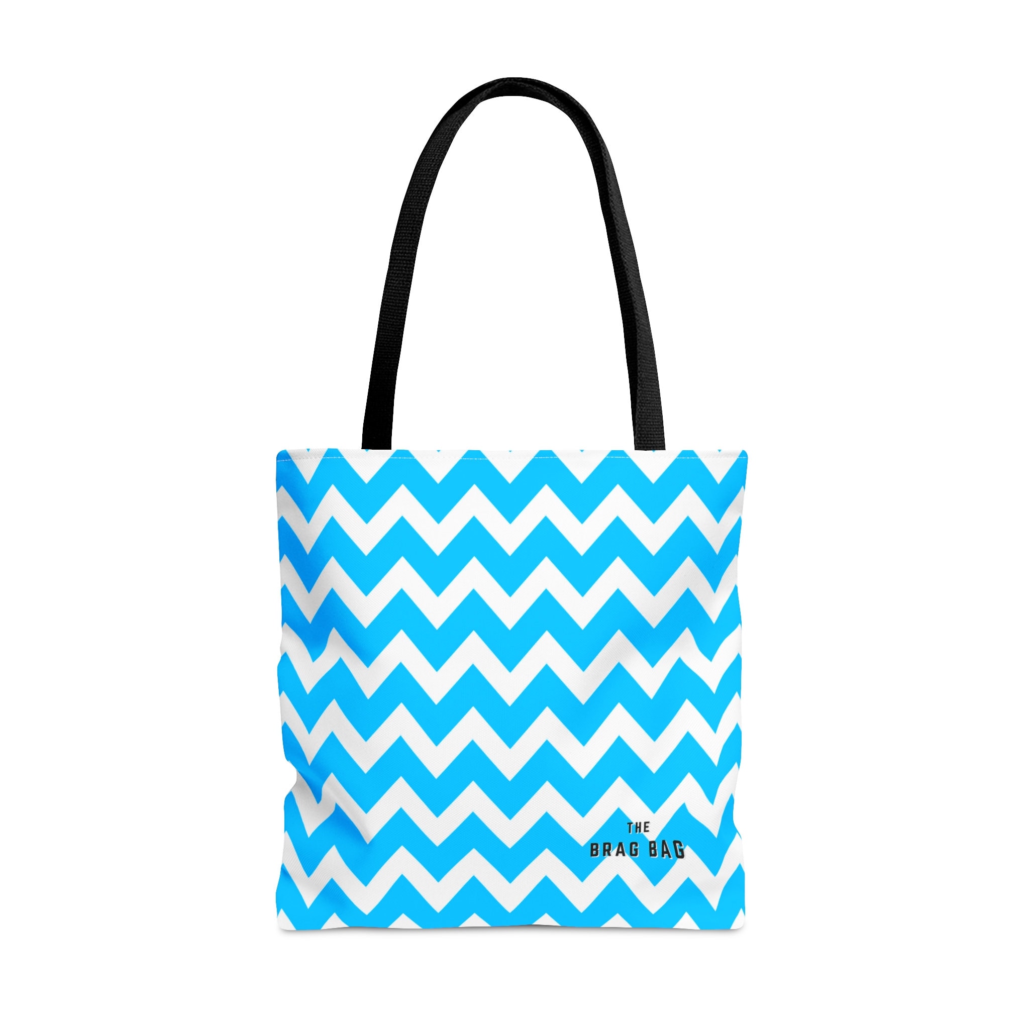 Blue & White Zigzag Bag, Woman's Handbag, Zigzag Tote, ZIGZAG Gift