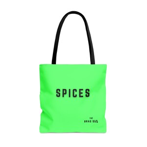 Green Itemized Spice Bag