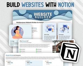 All-in-one Website Builder | Digital Notion Template 2022