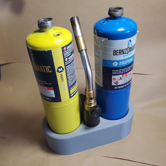 Map/propane Gas Torch Storage Holders 2 Bottle 1 Torchhead