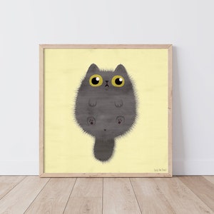 Custom Cat Portrait | Cute Chibi Pet Caricature | Personalized Digital Cat Print | Watercolor Pet Portrait | Customized Pet Gift