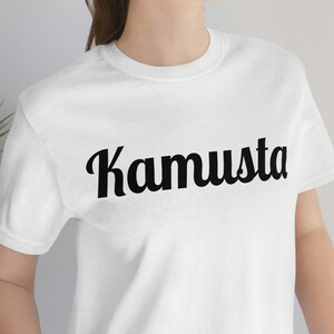 Travel Tee Hi Filipino pronunciation Shirt Minimalist Tshirt gift for her Filipino Hi Filipino Shirt Kamusta in Filipino