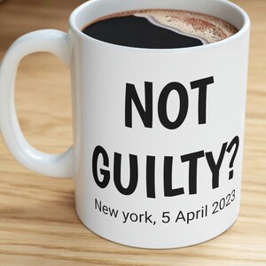 Sarcastic Mug Funny Coffee Mug, Funny mugs with sayings : Not Guilty, gift present token