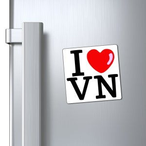LOVE VN Magnet, Vietnam Magnet, Vietnam fridge Magnet, I love Vietnam Magnet, Vietnamese magnet