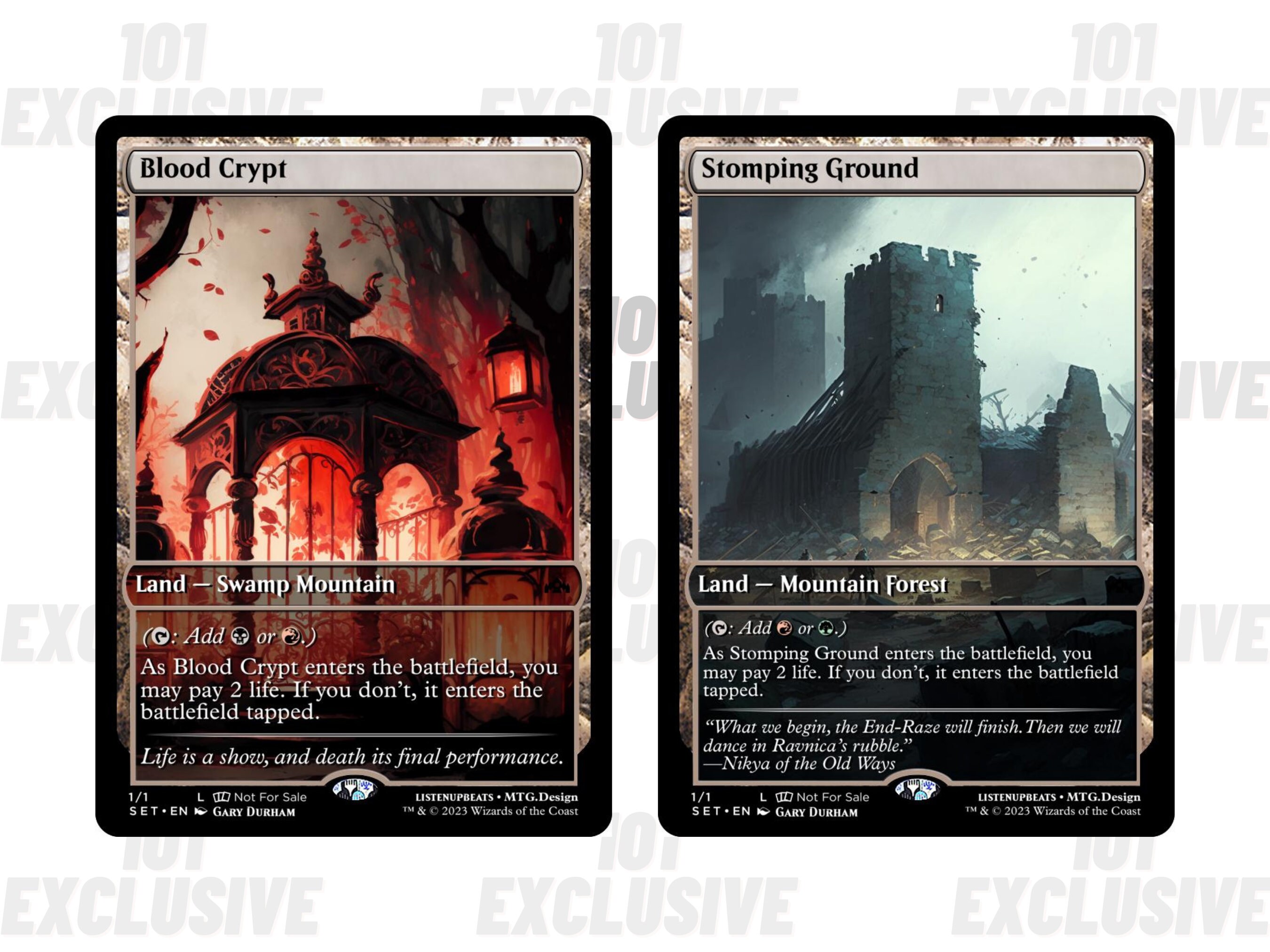 Printable Proxy Shock Lands Set MTG Proxies Ravnica Dual Etsy