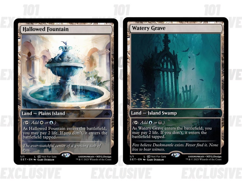 Printable Proxy Shock Lands Set, MTG Proxies, Ravnica Dual Lands, Anime