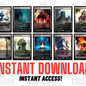Printable Proxy Shock Lands Set, MTG Proxies, Ravnica Dual Lands, Anime ...