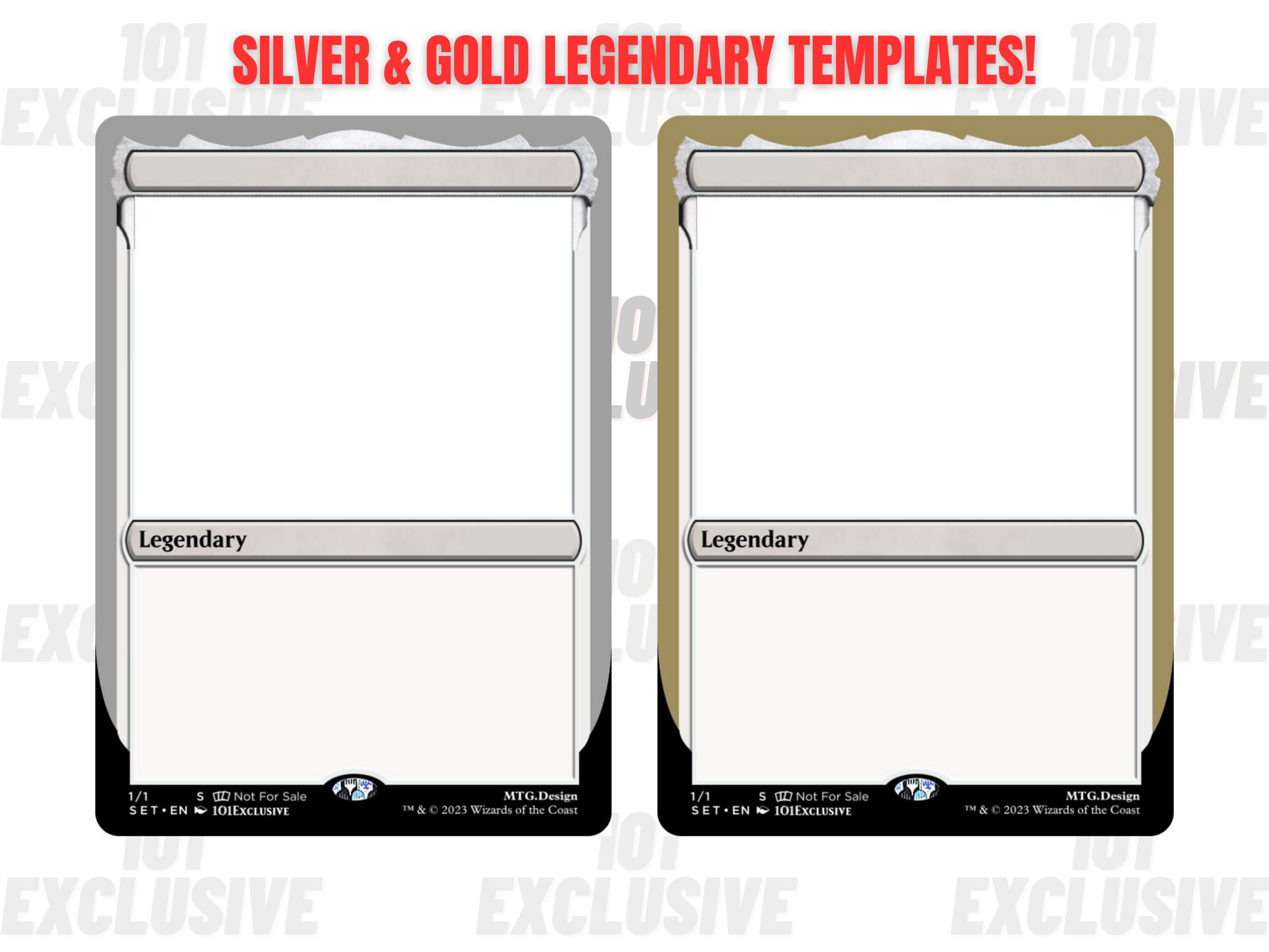 Printable Blank MTG Proxies, Blank Magic Cards, Normal, Legendary ...