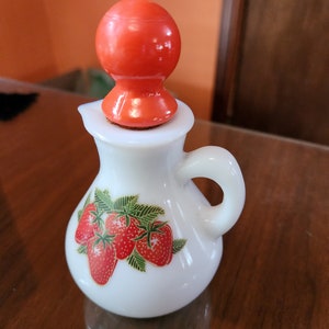 Vintage Avon Strawberries and Cream Bath Foam Pitcher