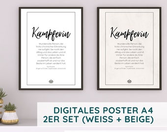 Poster Fighter/In Handwriting - Digital Print, Definition, Poster