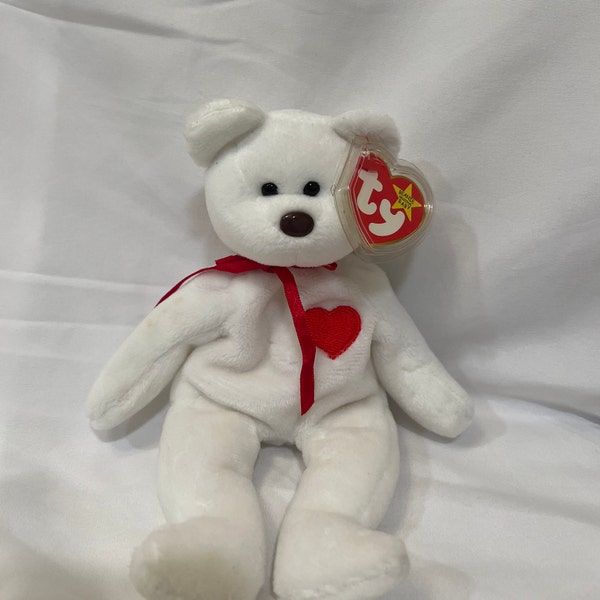 RARE 1993/1994 Valentino Beanie Baby with PVC Pellets & Brown Nose with Tag Errors