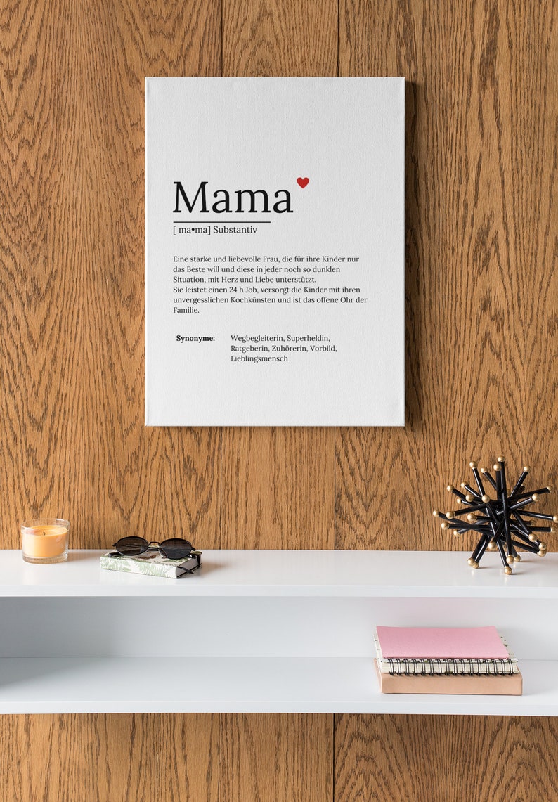 Definition MAMA Poster A4, Sofort Download, Weihnachten, Geburtstag Bild 3