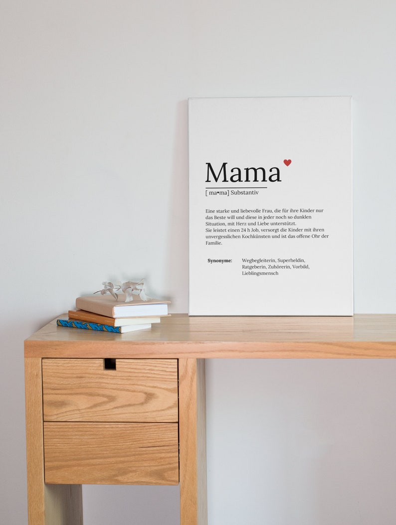 Definition MAMA Poster A4, Sofort Download, Weihnachten, Geburtstag Bild 2
