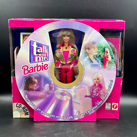 Barbie 1997 Talk With Me Interactive Programmable CD ROM NEVER Removed From Her Box Etsy