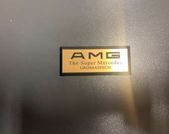 Pre Merger AMG GROSSAPACH ultra rare logo W124 W126 W116 R107 emblem badge dash