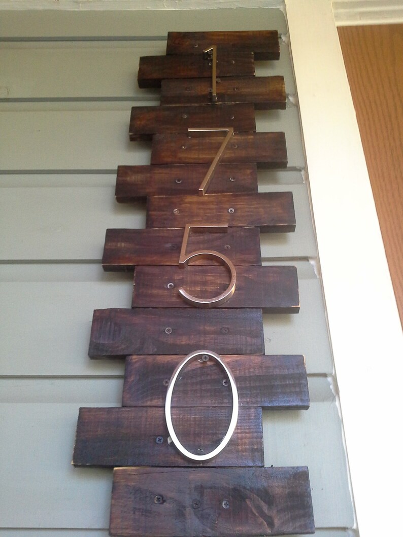 Rustic House Number Sign: Wood Address Plaque - Etsy