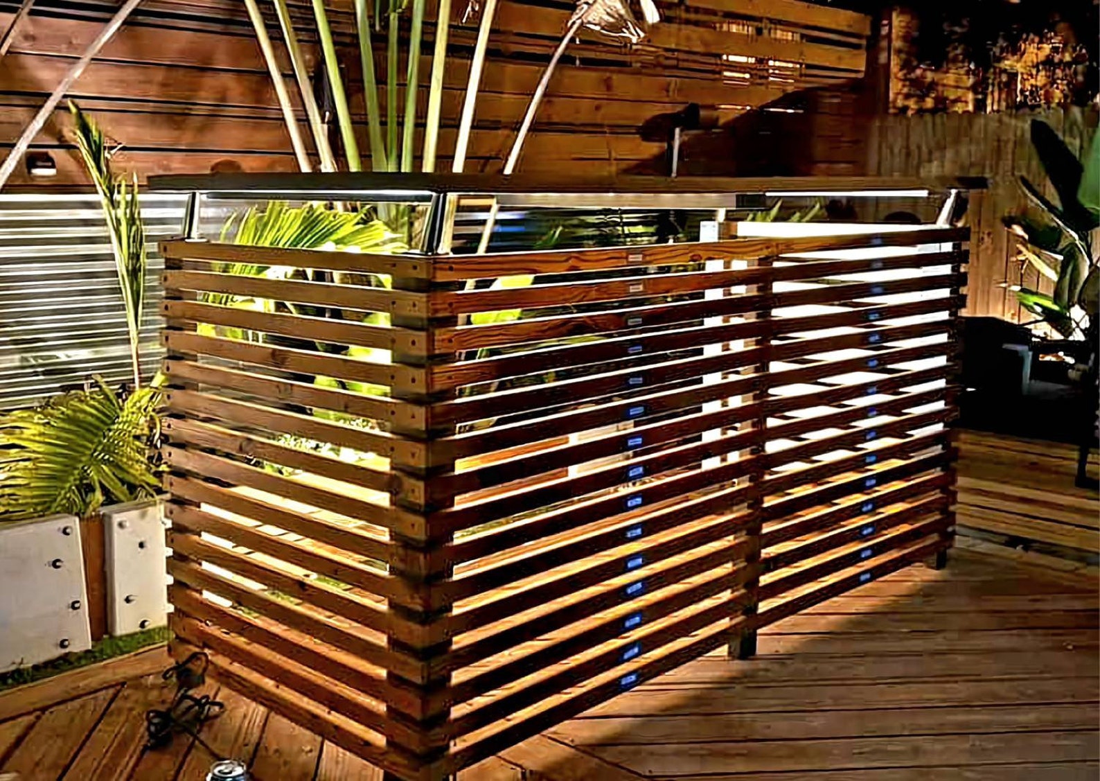 Custom Made Modern Outdoor Screen for AC Unit, Pool/sprinkler Equipment ...
