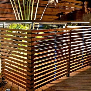 Custom Made Modern Outdoor Screen for AC Unit, Pool/Sprinkler Equipment, Trash/Recycle Bins